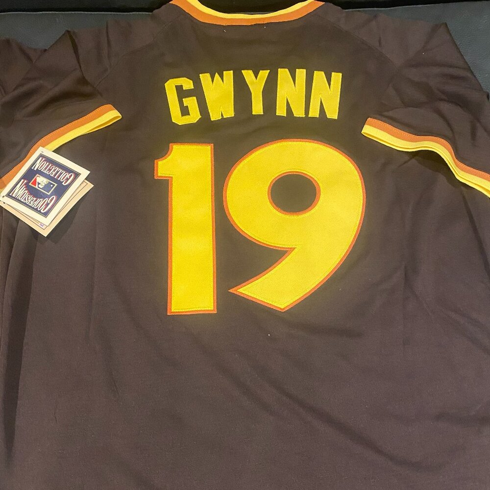 Mitchell and Ness SAN DIEGO PADRES TONY GWYNN Men's JERSEY Sz M,L,XL,2XL NWT - Picture 2 of 5